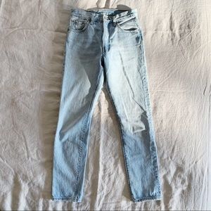 Levi’s 501 high rise light wash jeans